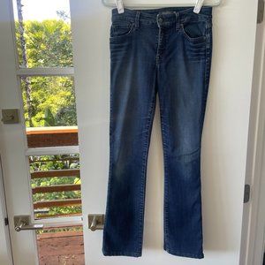 Anthropologie Level 99 Boot‎ Cut Jeans, Denim Flair,  Size 28